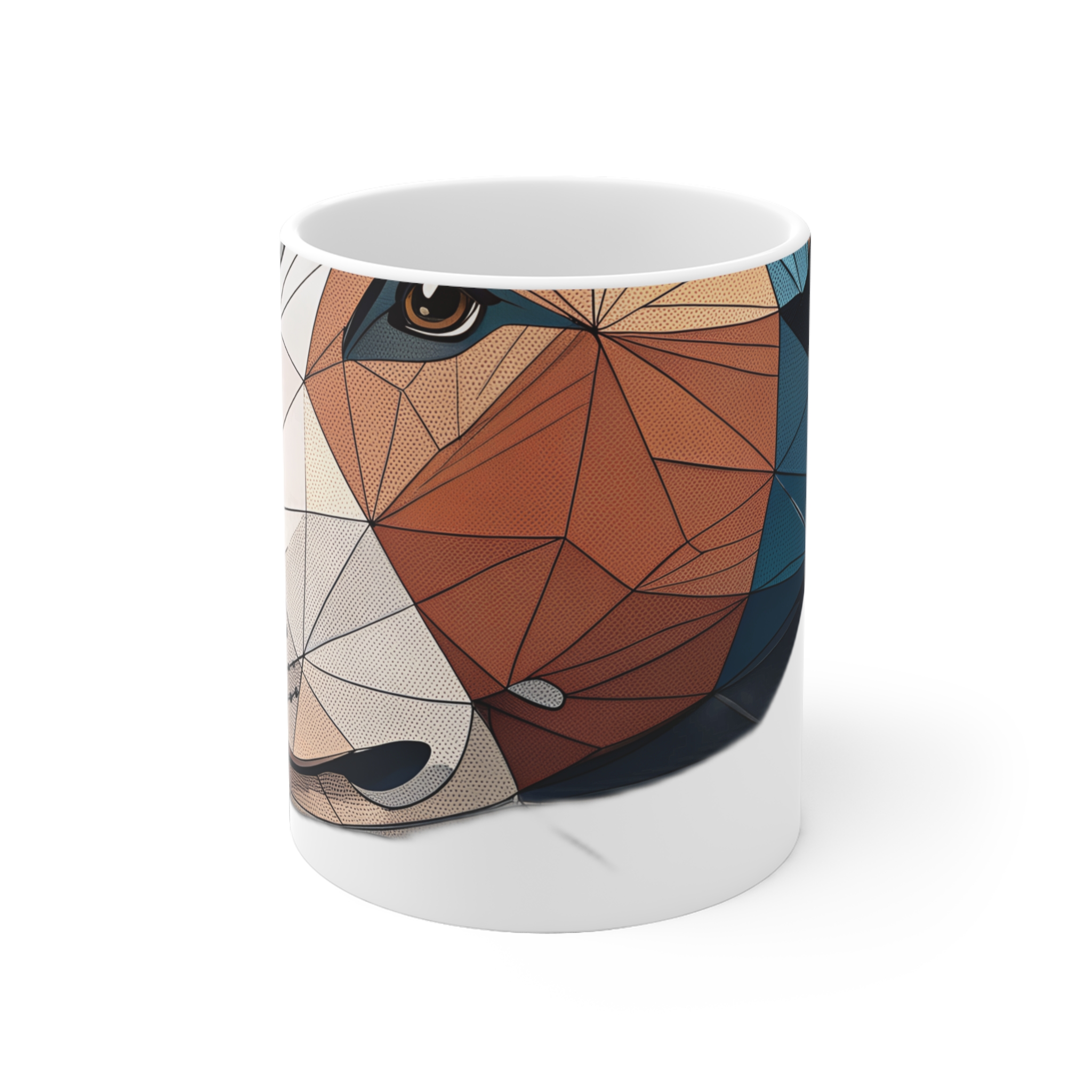 Tazza Bull Terrier Cubista - idea regalo per proprietari di Bull Terrier