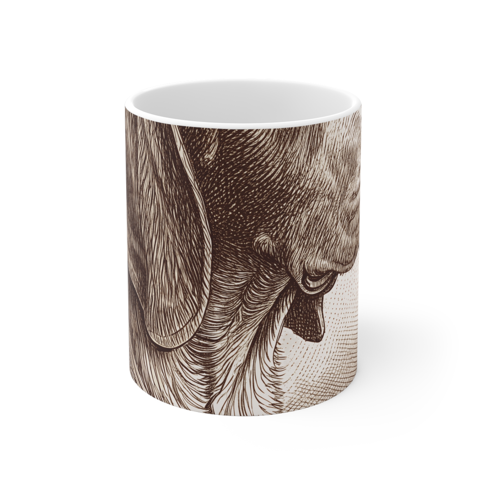 Tazza Bracco Italiano Incisione Vintage