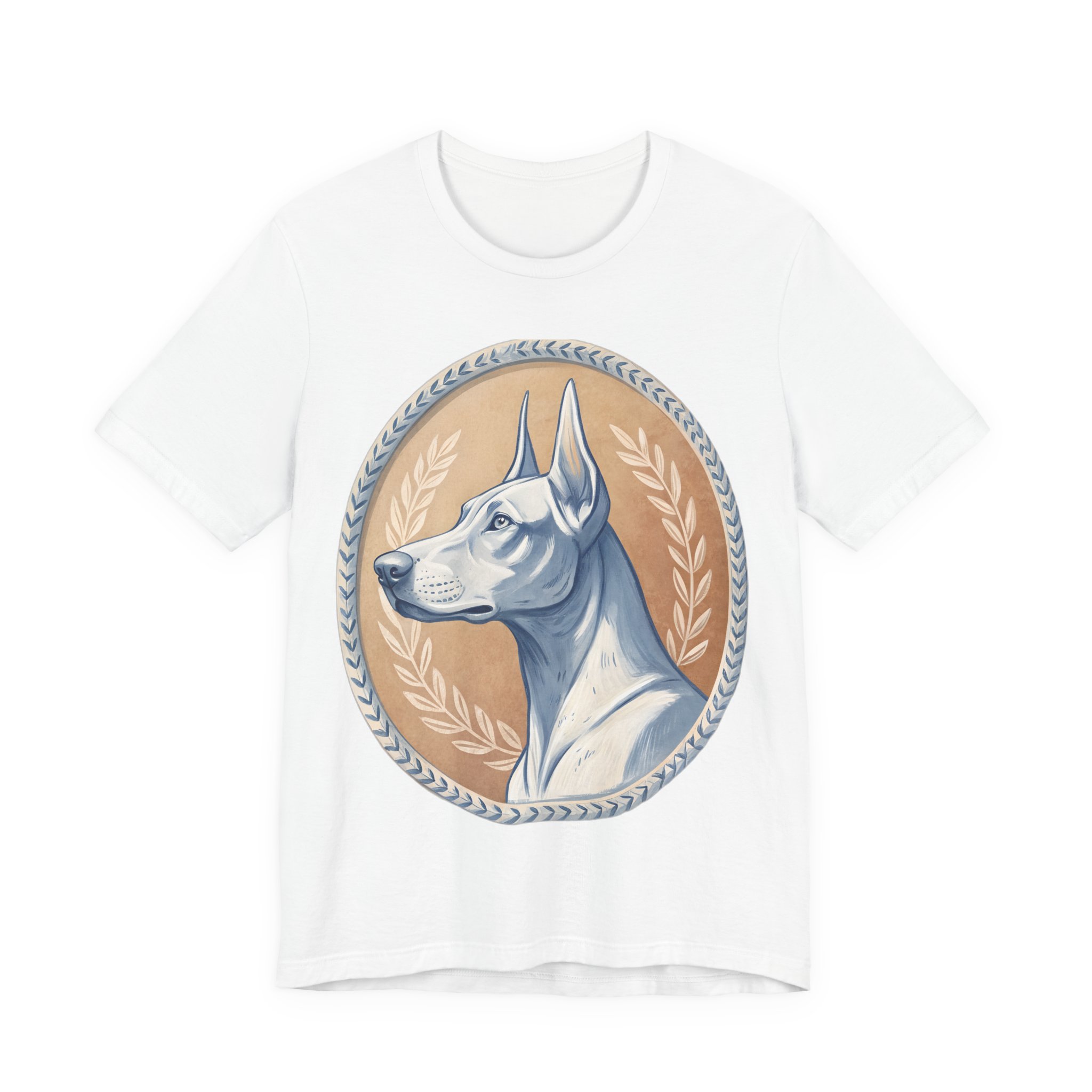 Maglietta Dobermann bassorilievo terracotta, regalo per proprietari di Dobermann