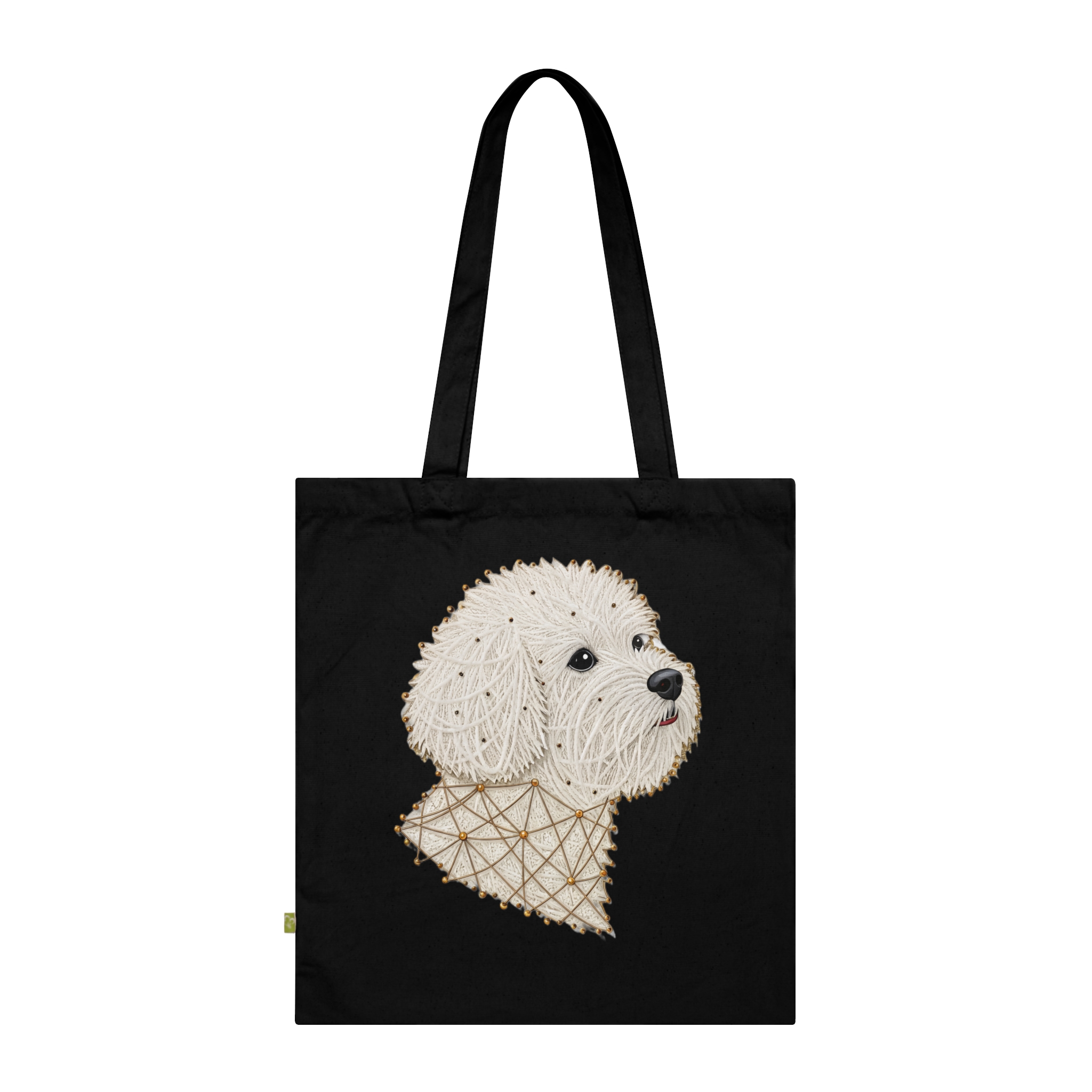 Tote Bag Bichon Frise String Art - borsa shopper regalo per proprietari di Bichon Frise